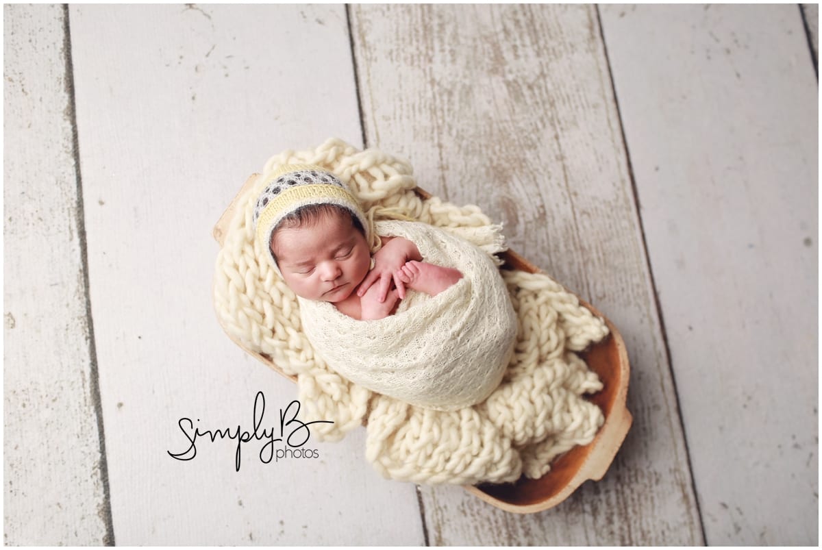 edmonton newborn photographer yellow neutral wrap