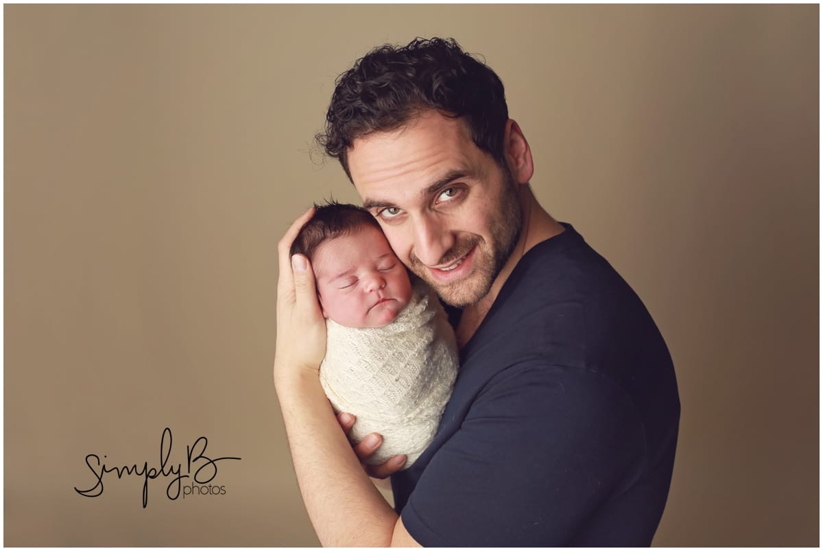 edmonton newborn photographer with dad