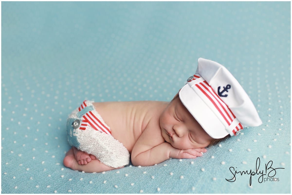 edmonton newborn photographer navy theme
