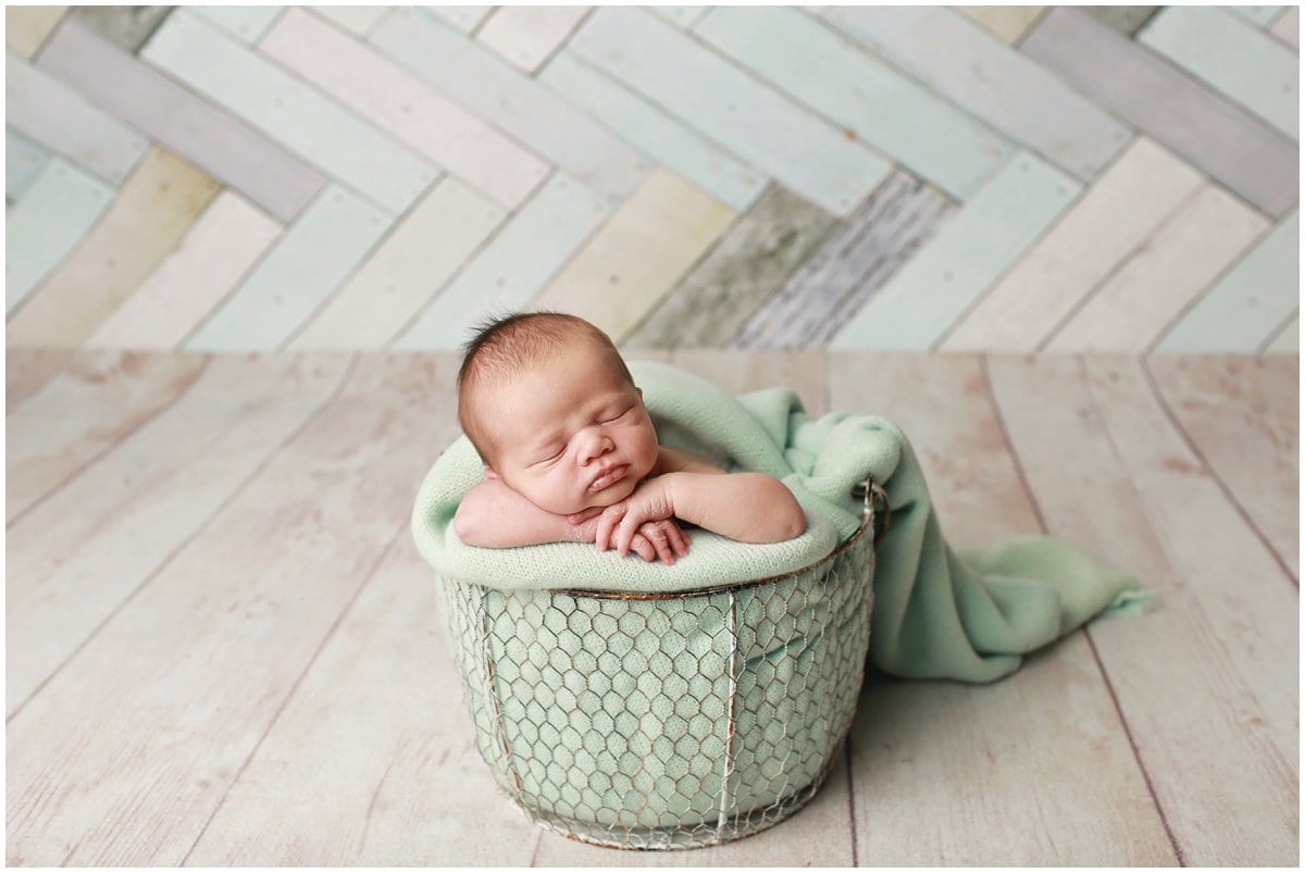 edmonton newborn photographer baby boy in a basket