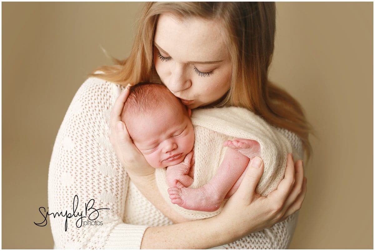 edmonton newborn photographer baby boy with mom