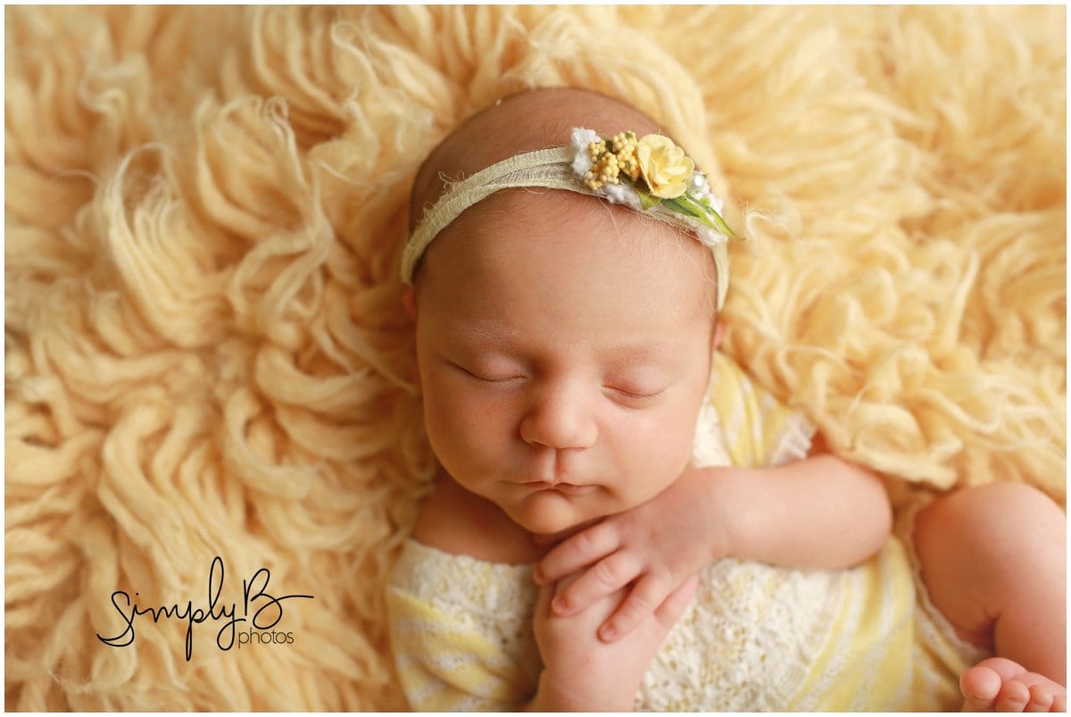 edmonton newborn photographer yellow baby theme