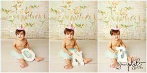 edmonton one year old baby cake smash photographer