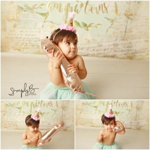 edmonton one year old baby cake smash photographer