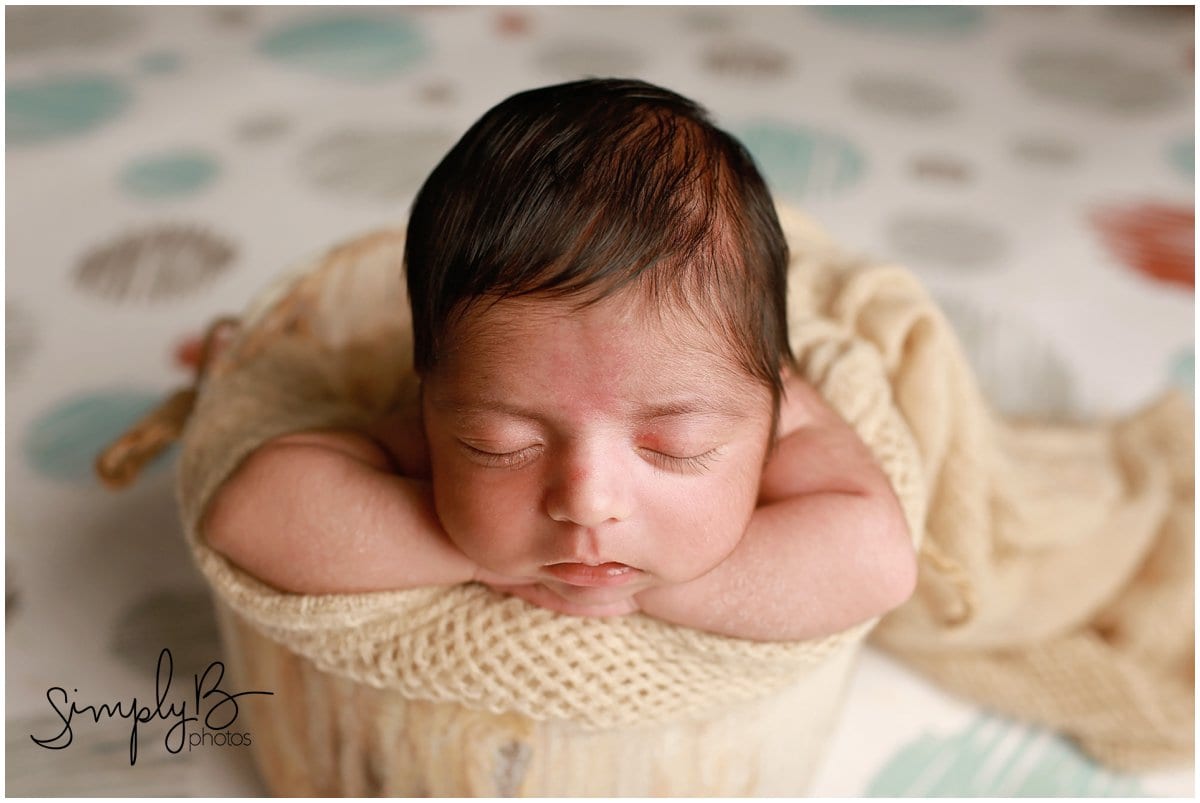 edmonton newborn photographer grey and blue color theme