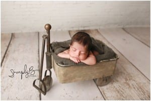 edmonton newborn photographer grey and blue color theme