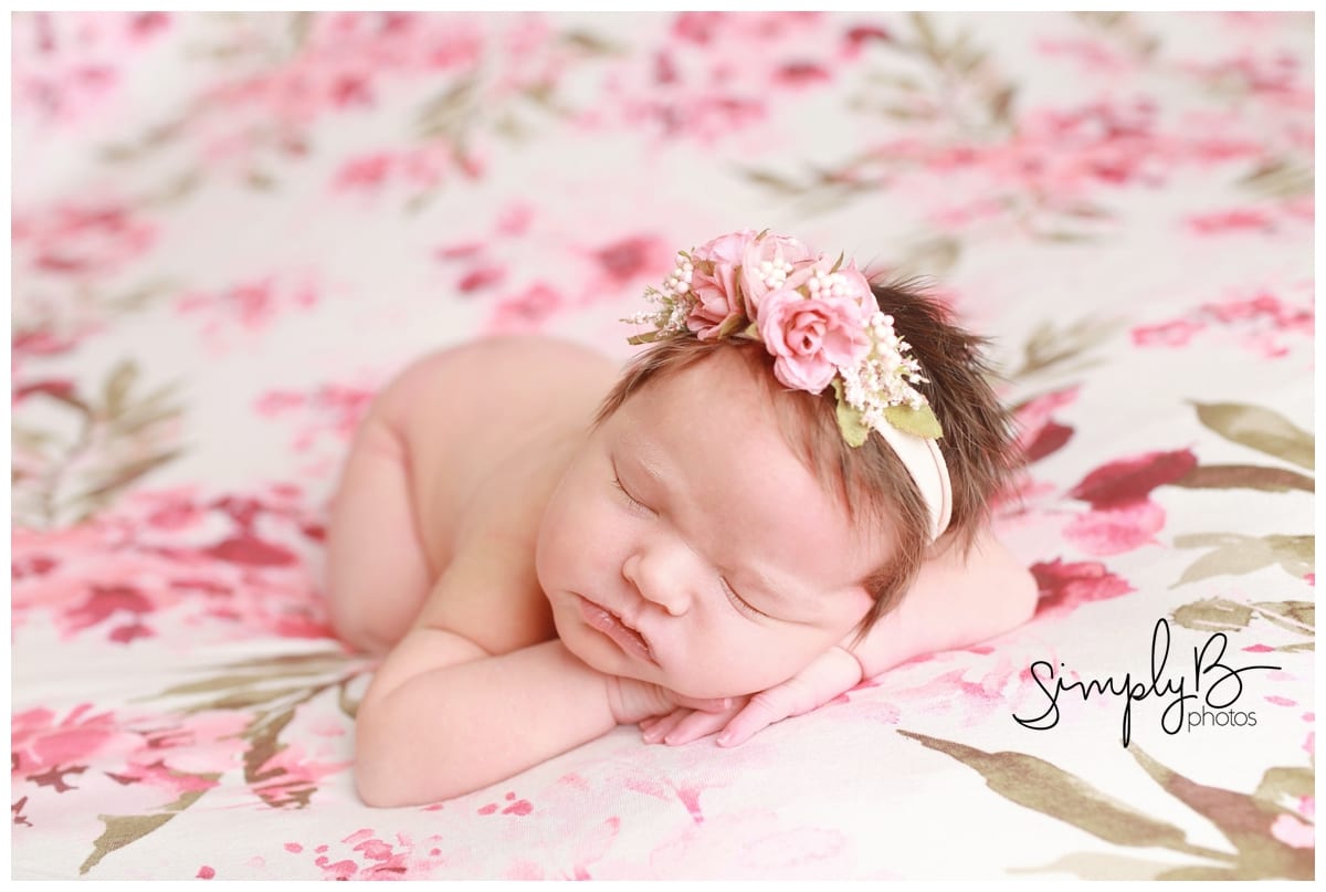 edmonton baby newborn photographer floral spring