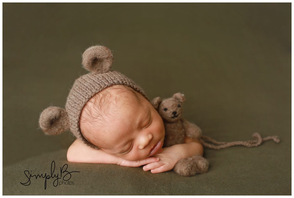 Edmonton newborn baby photographer little bear theme