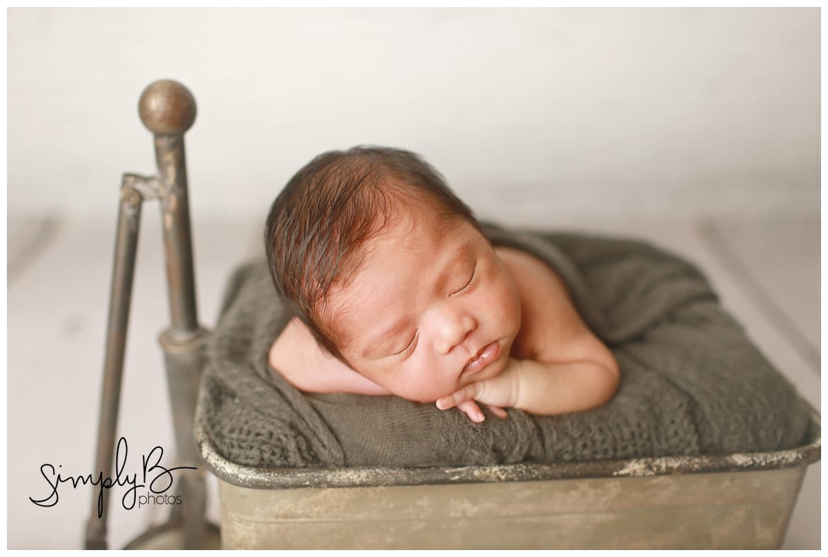 edmonton newborn photographer baby boy wagon
