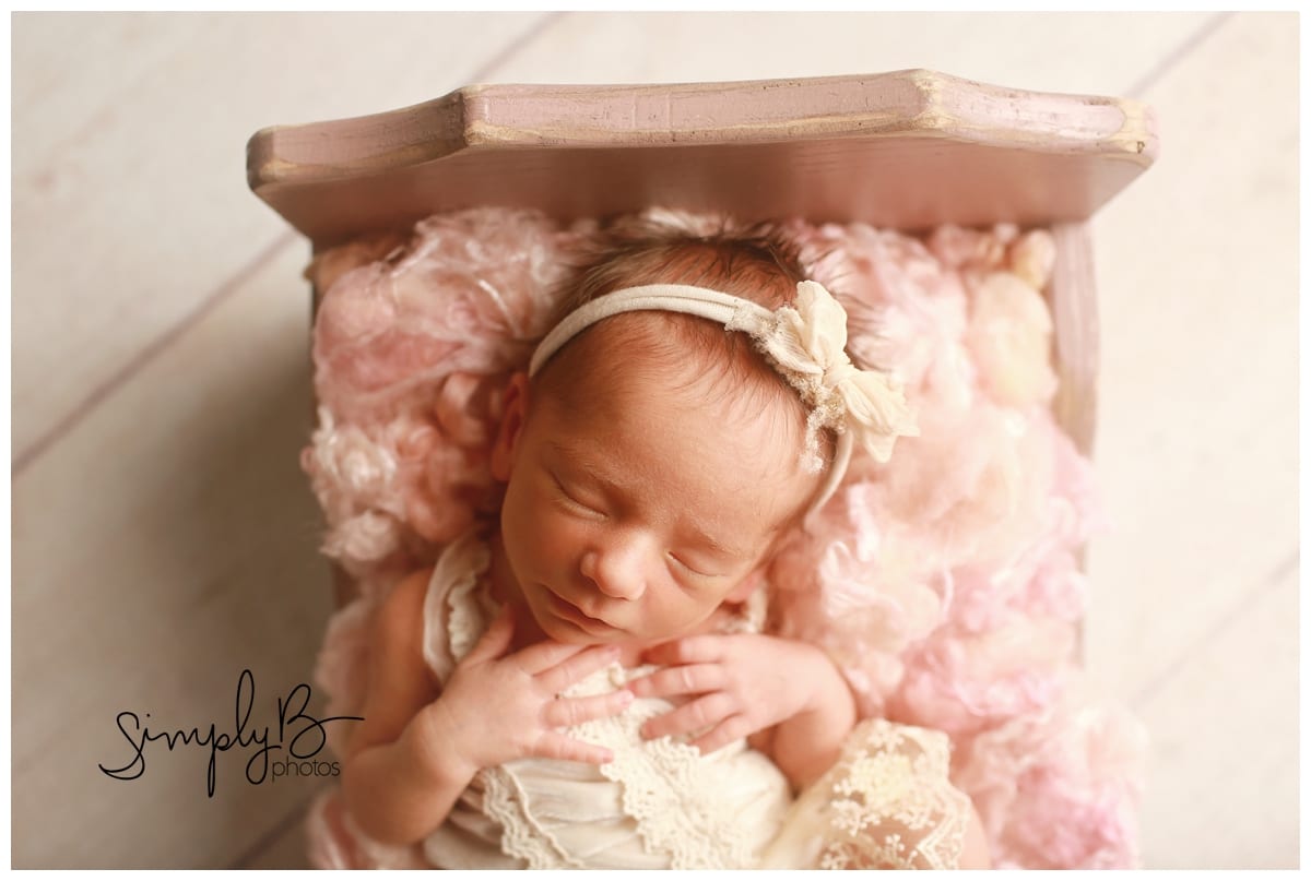 edmonton newborn photographer baby girl floral pink
