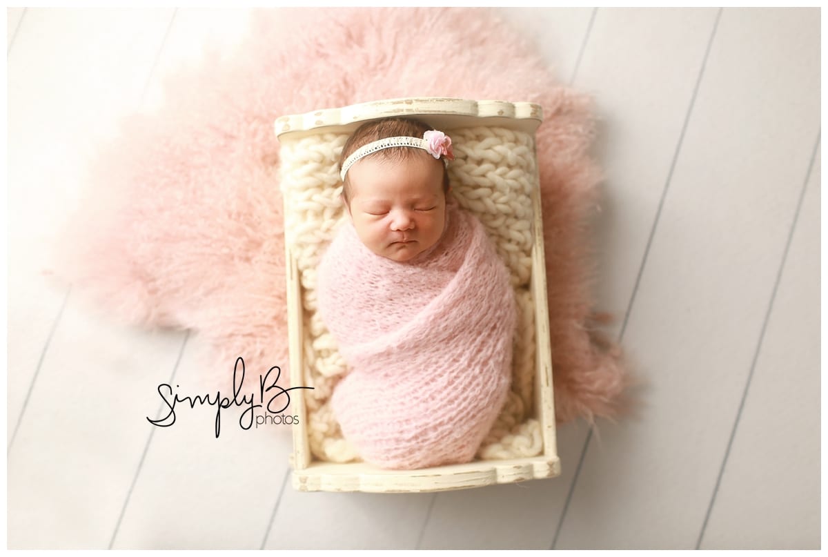 edmonton newborn photographer baby bed