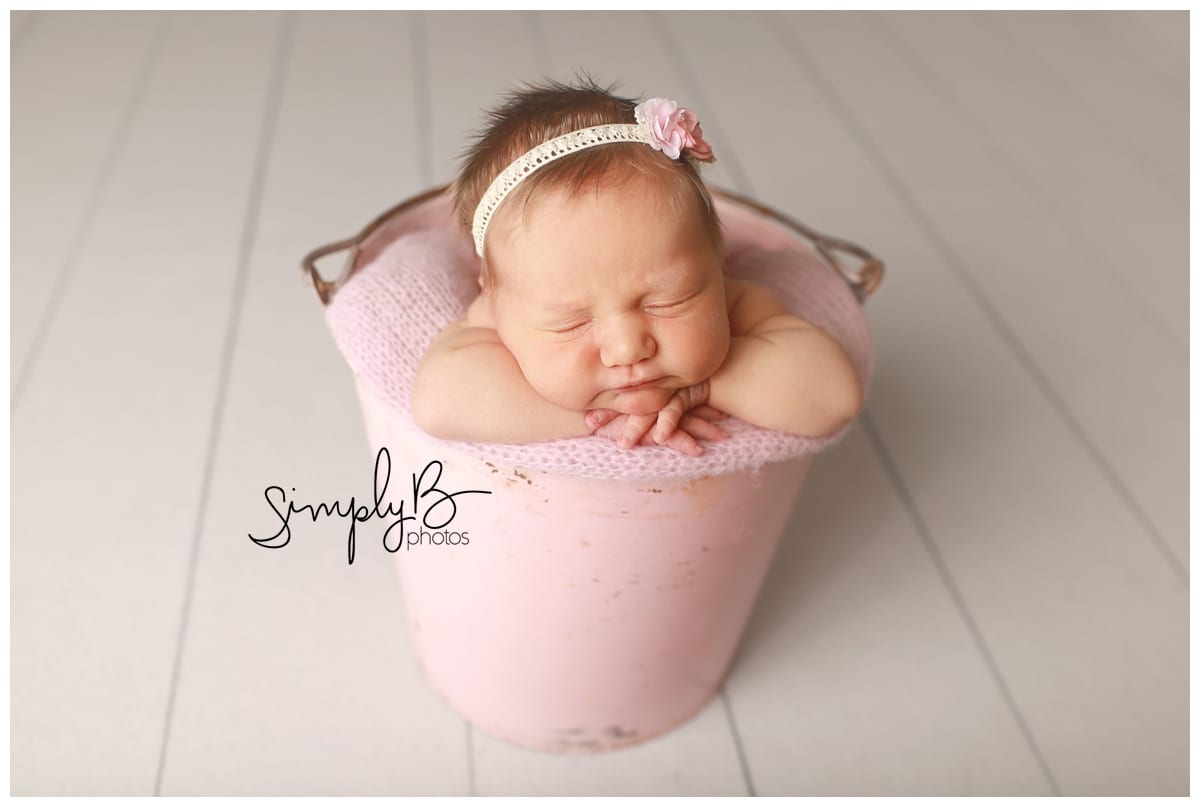 edmonton newborn photographer baby girl pink