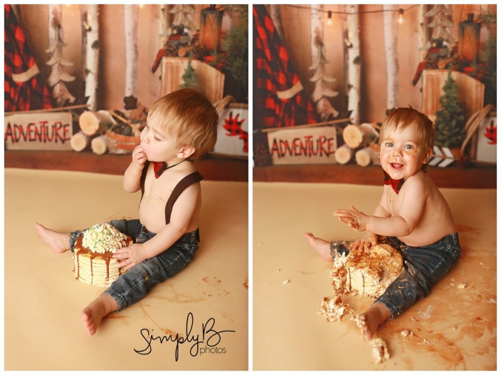 edmonton cake smash photographer one year photos