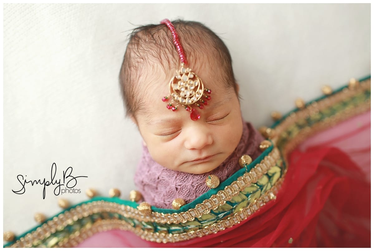 edmonton newborn photographer baby girl Indian appeal