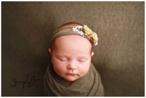 edmonton newborn photographer baby girl woods purple green