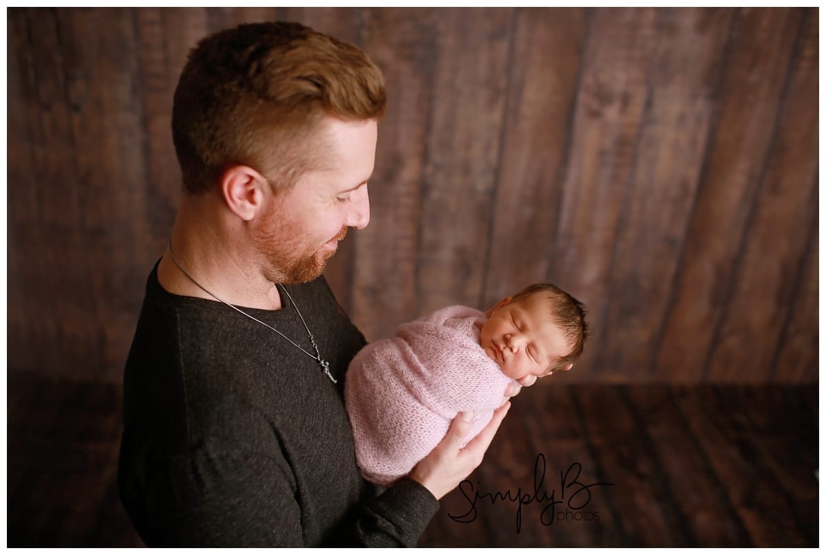 edmonton newborn photographer baby girl heart pink