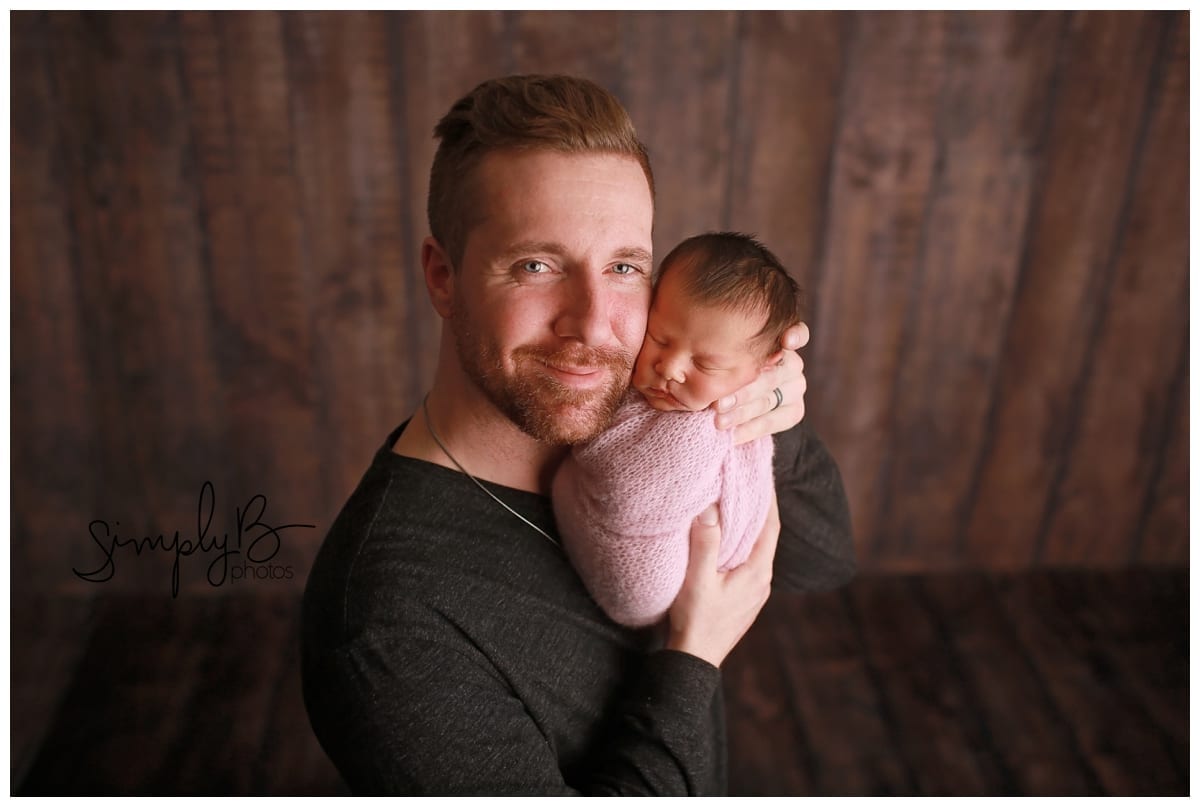 edmonton newborn photographer baby girl heart pink