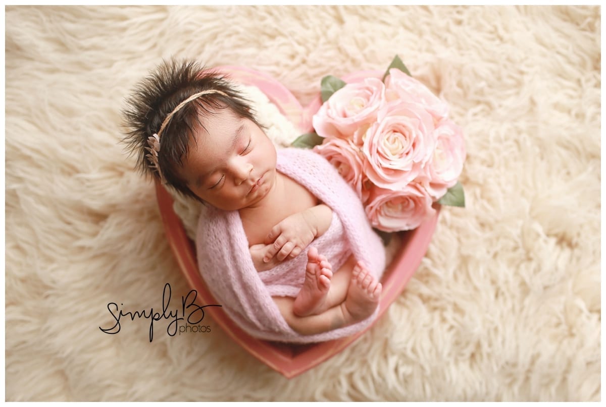 edmonton newborn photography baby girl floral