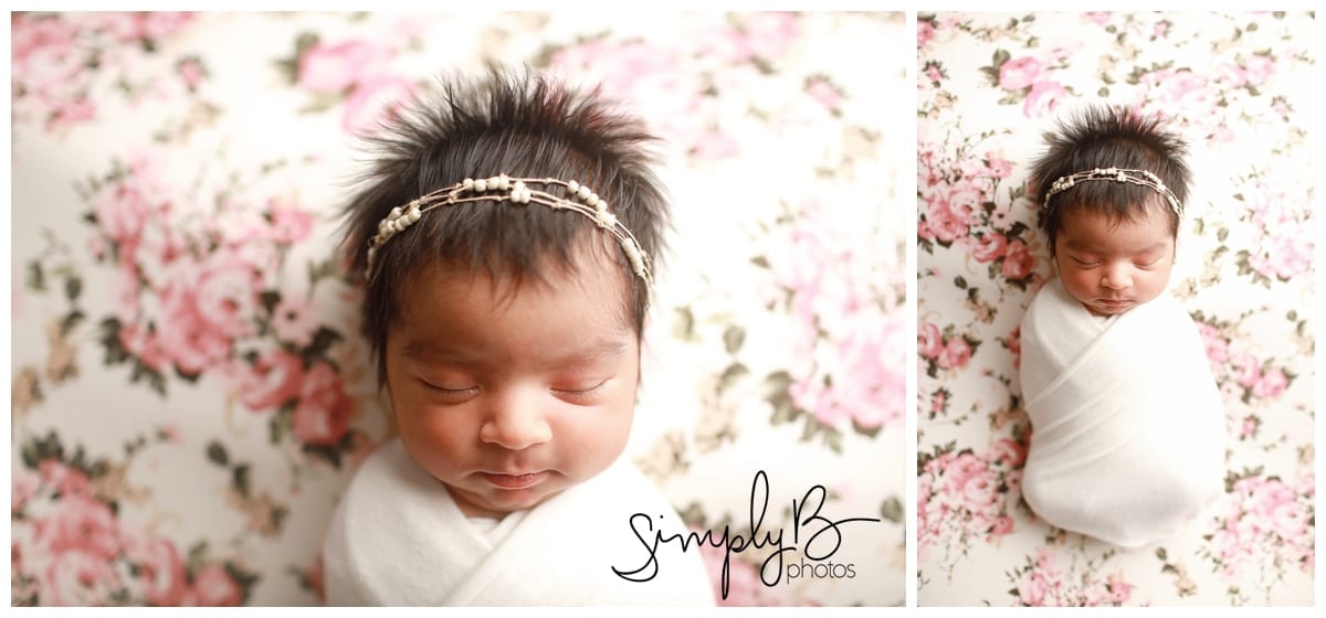 edmonton newborn photography baby girl floral