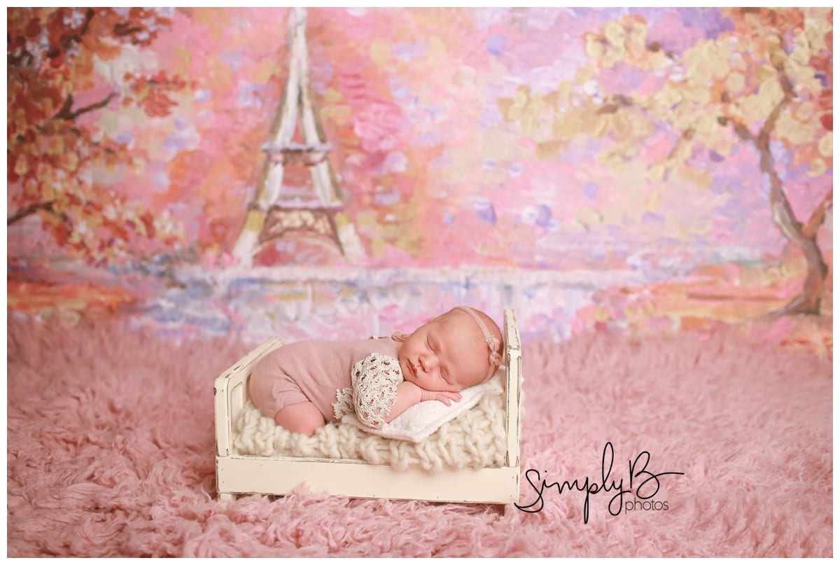 edmonton newborn photography studio baby paris bed