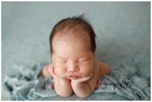 edmonton newborn baby photography studio props moon bed teddy bear