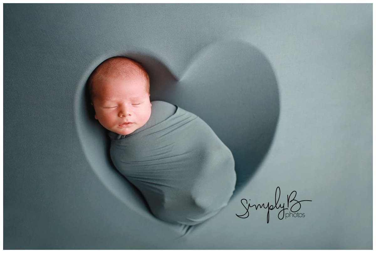 edmonton newborn photography studio baby boy heart