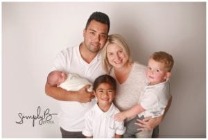 edmonton newborn baby photography studio with siblings
