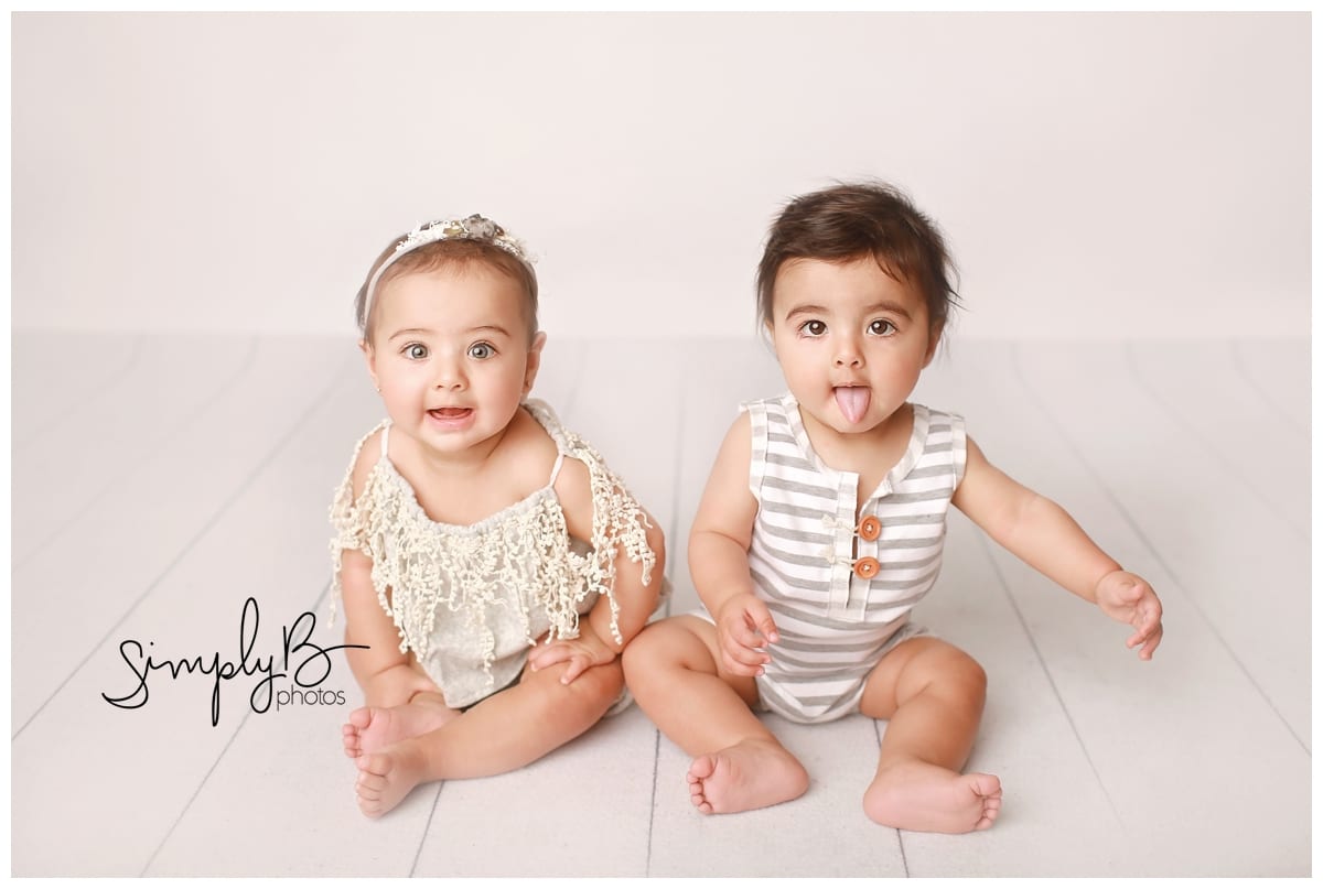 edmonton twin baby photographer studio boy girl