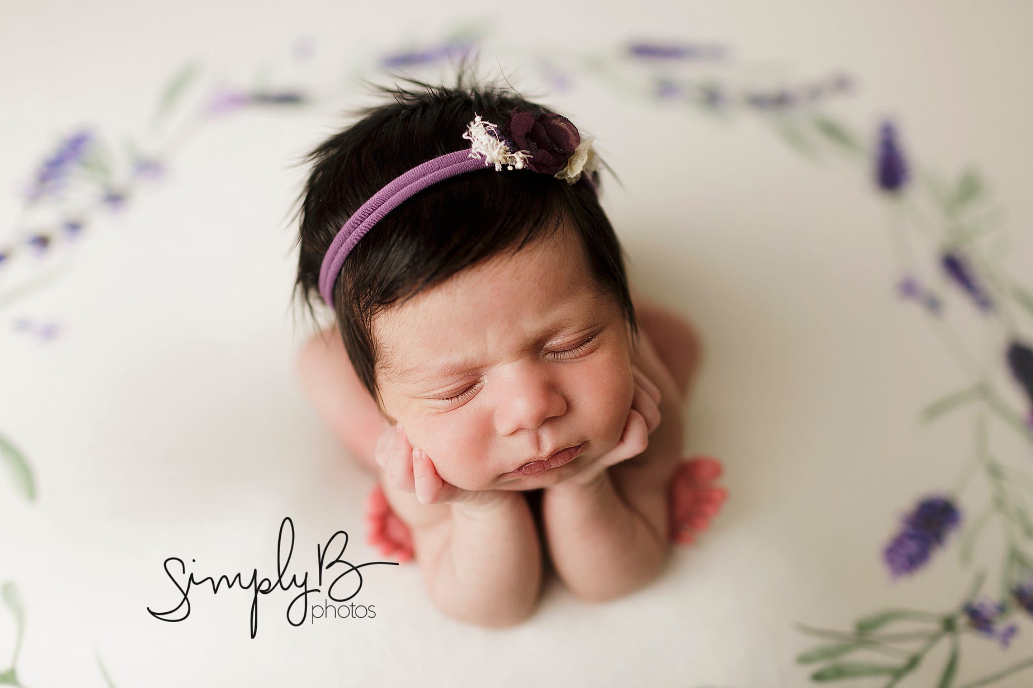Edmonton newborn photographer baby girl photo studio
