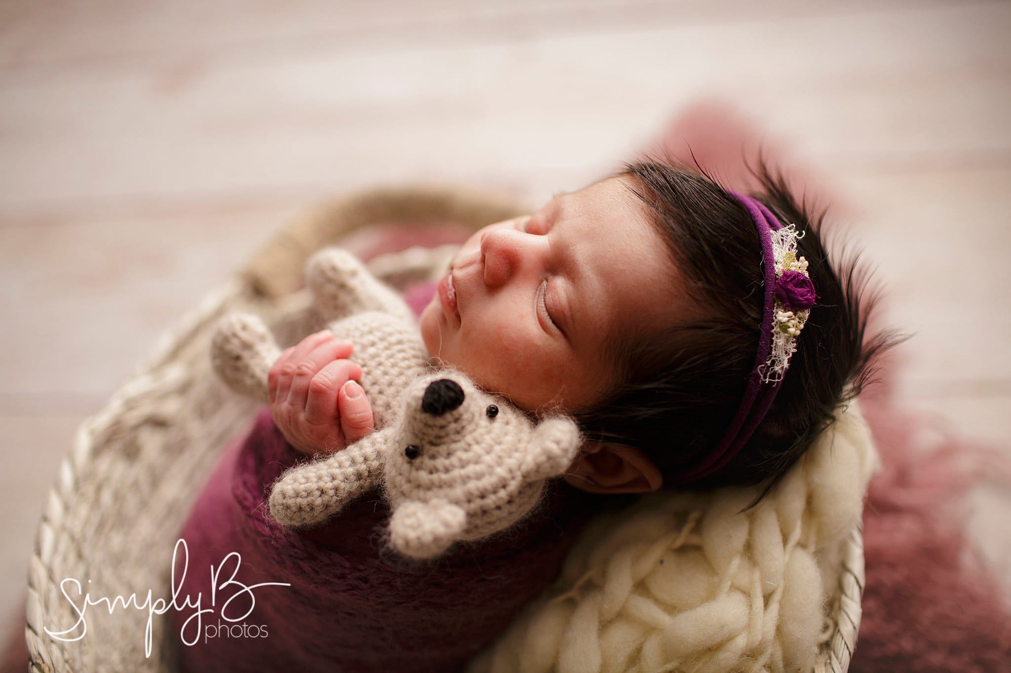 Edmonton newborn photographer baby girl photo studio