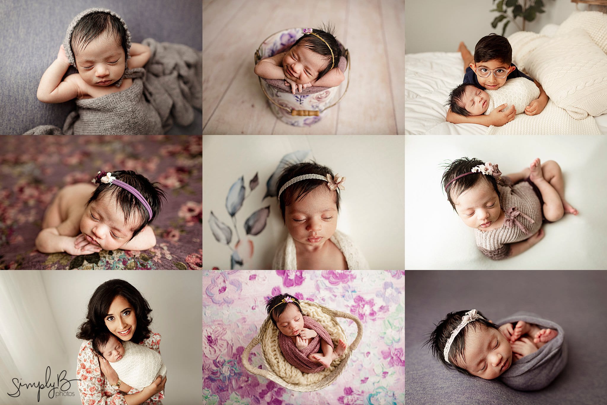 Edmonton newborn photography studio baby girl